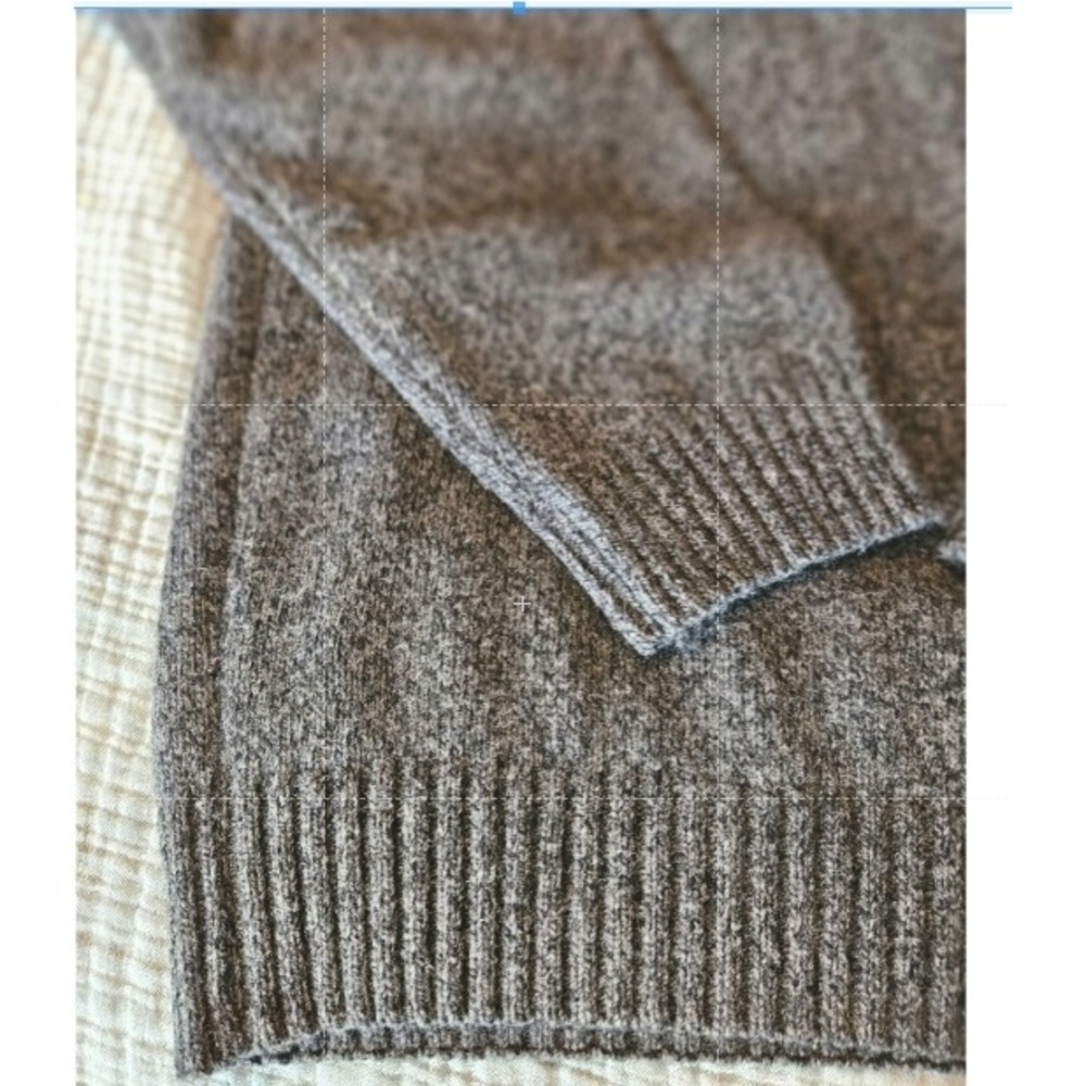 Daniele Blasi Men's Gray Wool Quarter-Zip Sweater XL Pull-Over Made in Italy - Picture 2 of 6